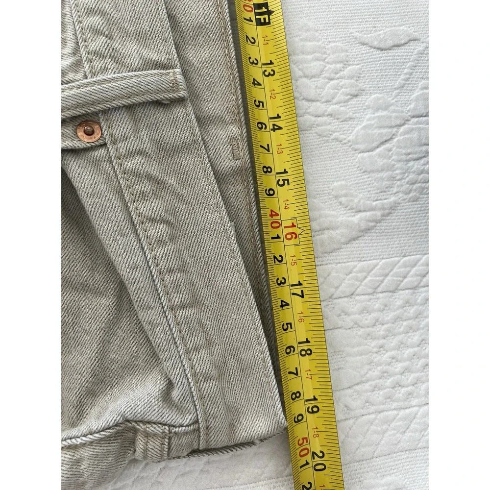 Levis 501 Beige Jeans WHITE OAK CONE DENIM Mens 42x36 (FITS 38x30) Button Fly